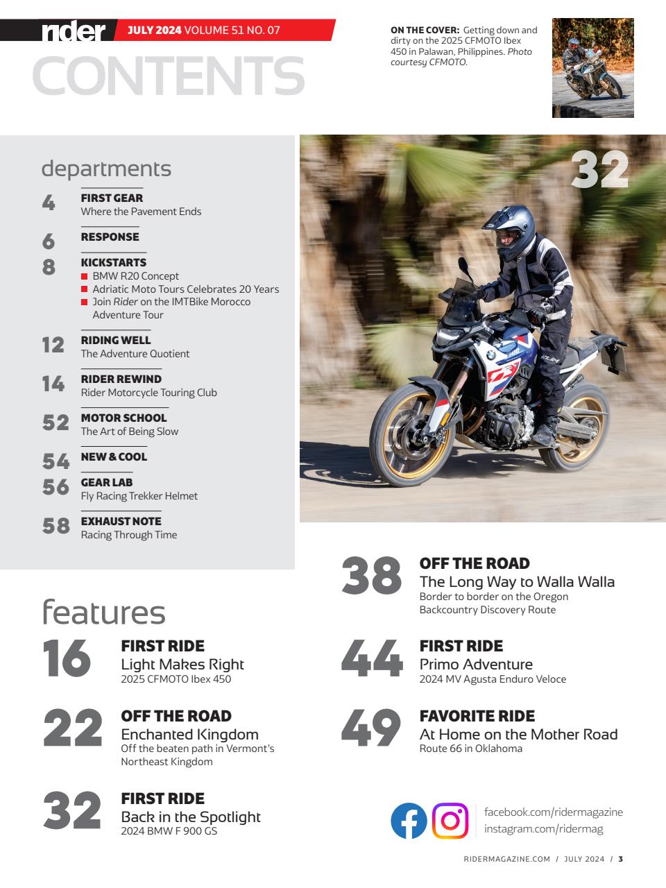 Rider Magazine Preview Pages