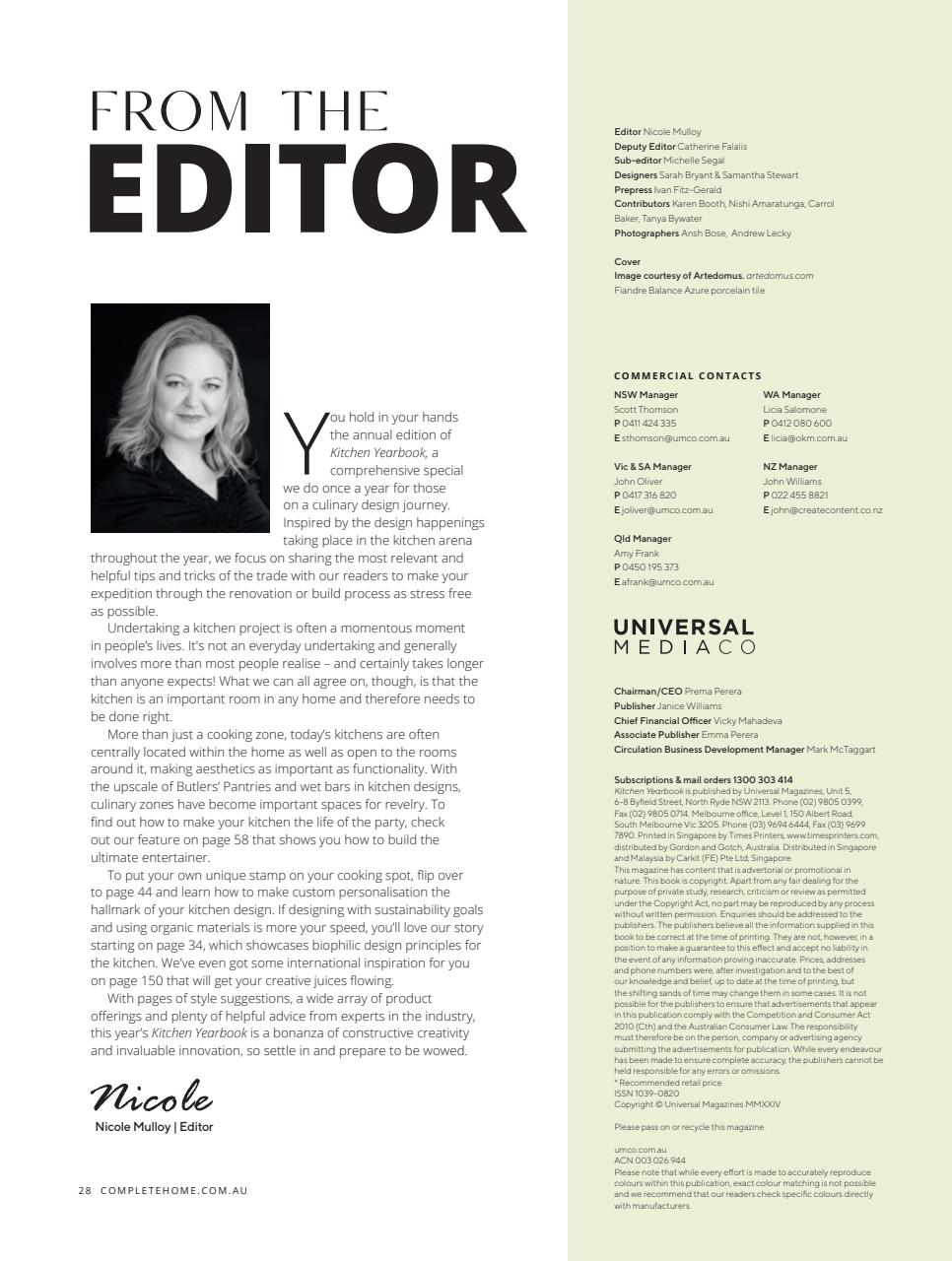 Kitchen Yearbook Preview Pages