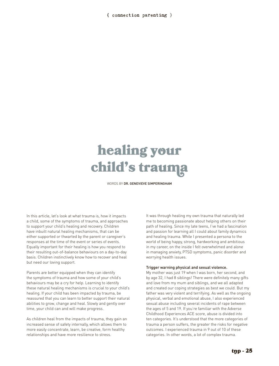 The Natural Parent Magazine Preview Pages