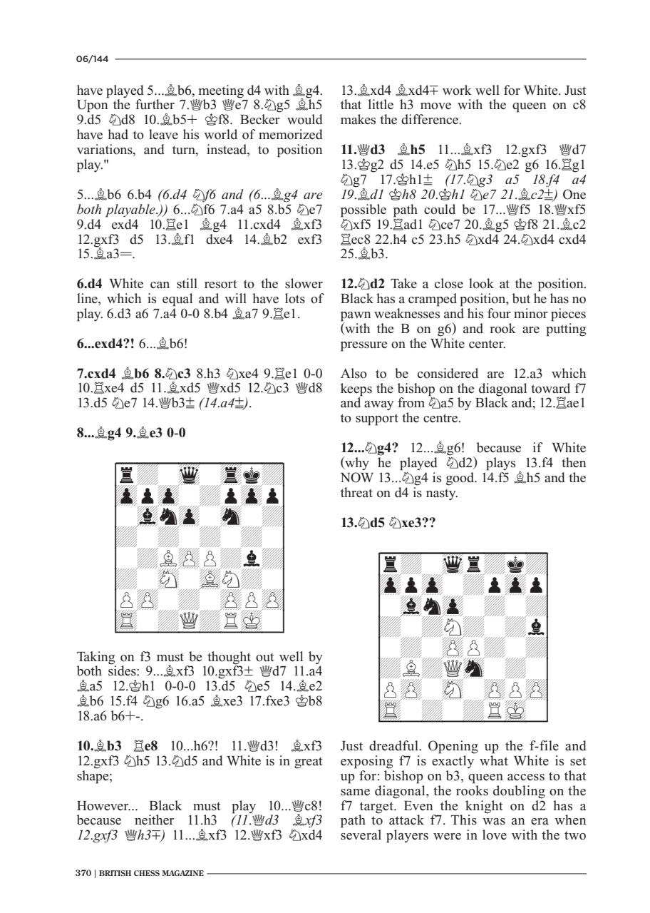 British Chess Magazine Preview Pages