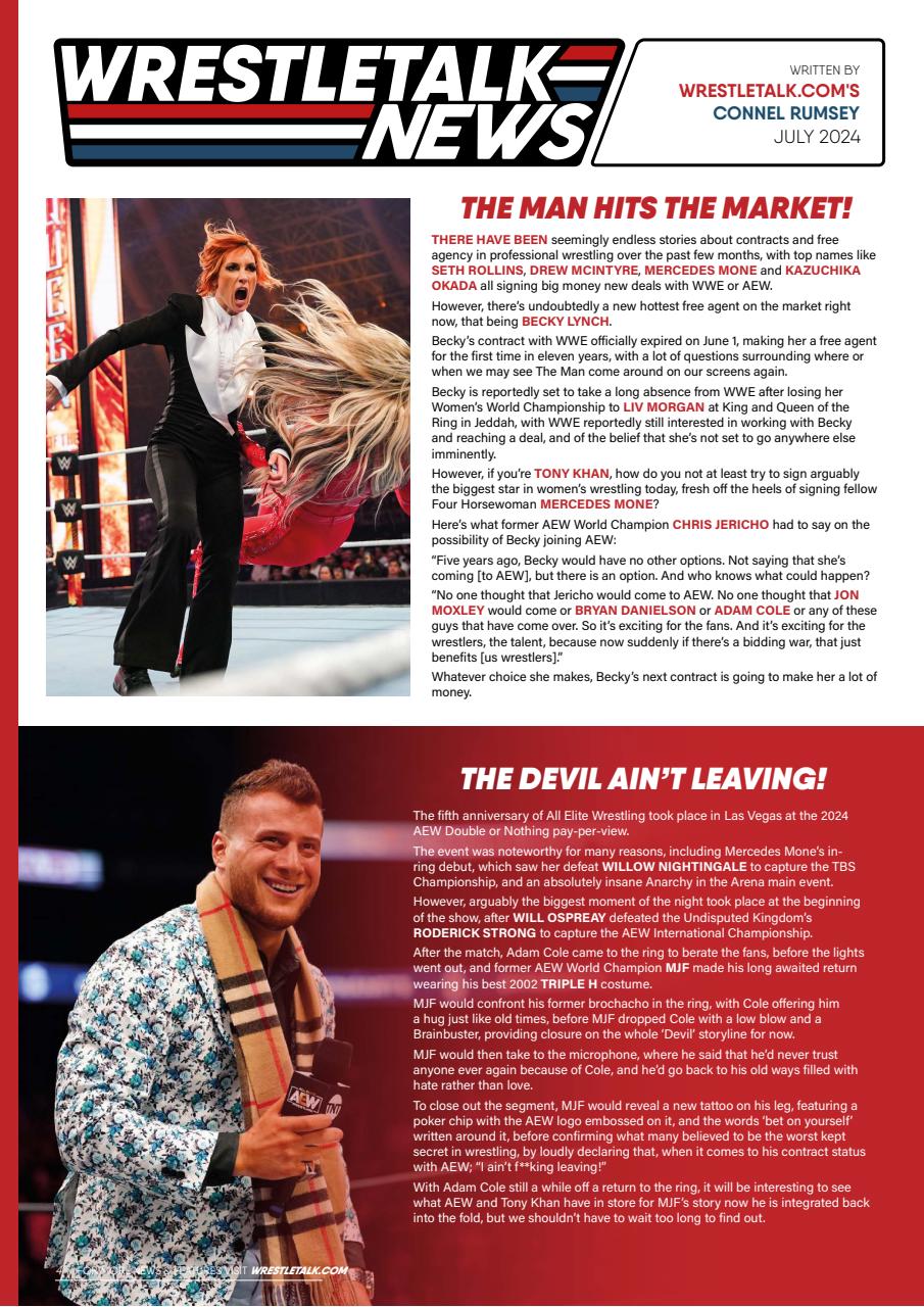 Wrestletalk Magazine Preview Pages