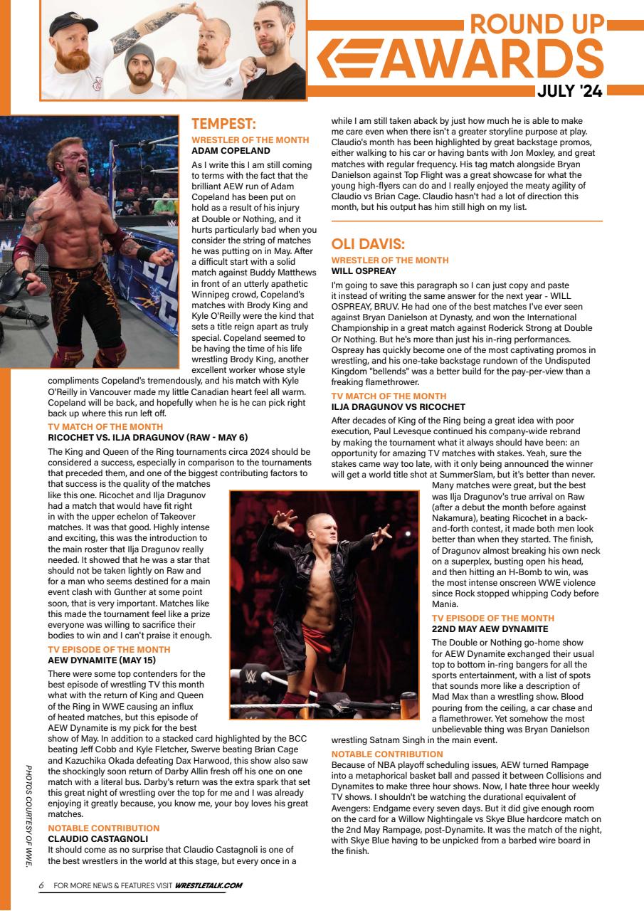 Wrestletalk Magazine Preview Pages