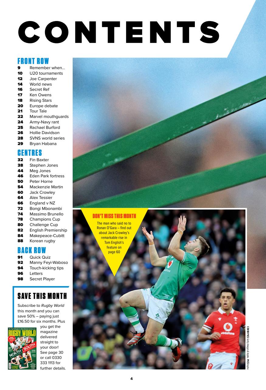 Rugby World Preview Pages