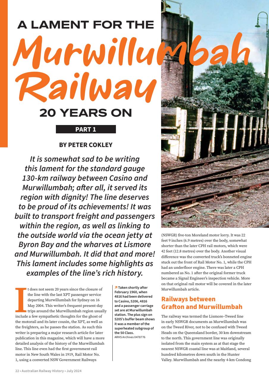 Australian Railway History Preview Pages