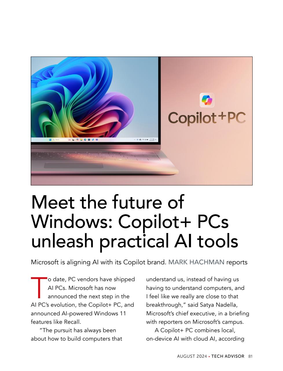 Tech Advisor Preview Pages