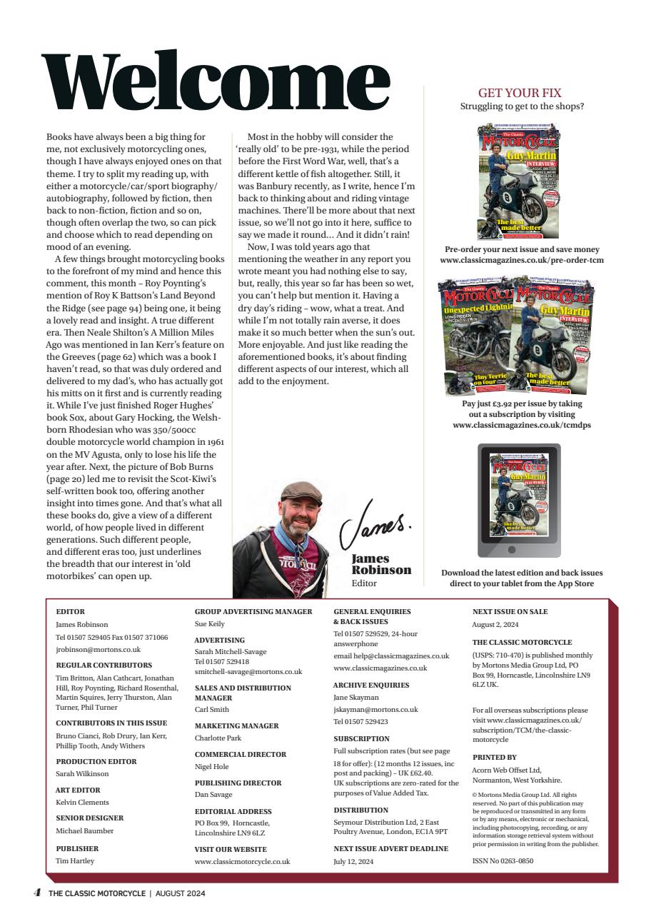 The Classic MotorCycle Preview Pages
