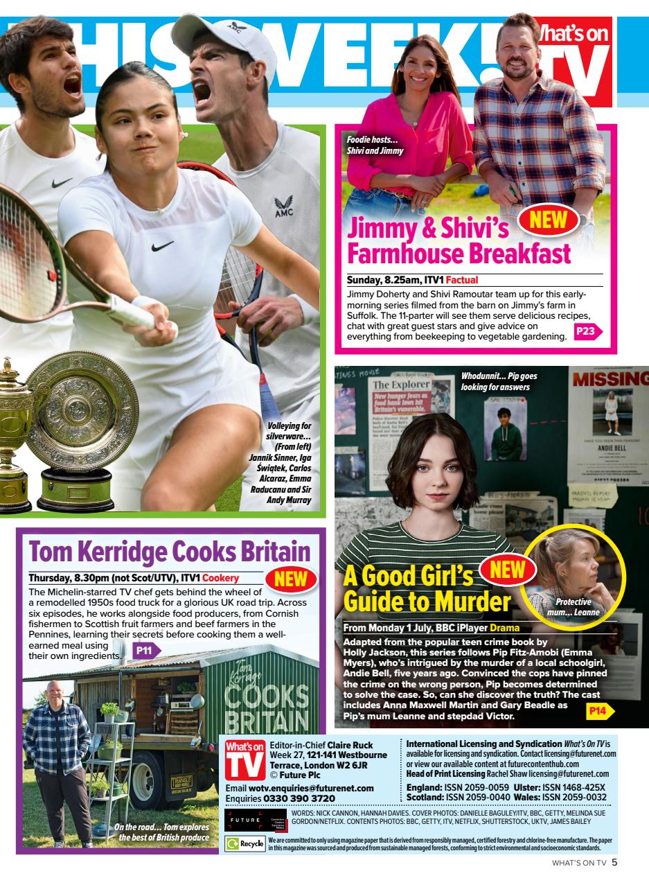 What's on TV Preview Pages
