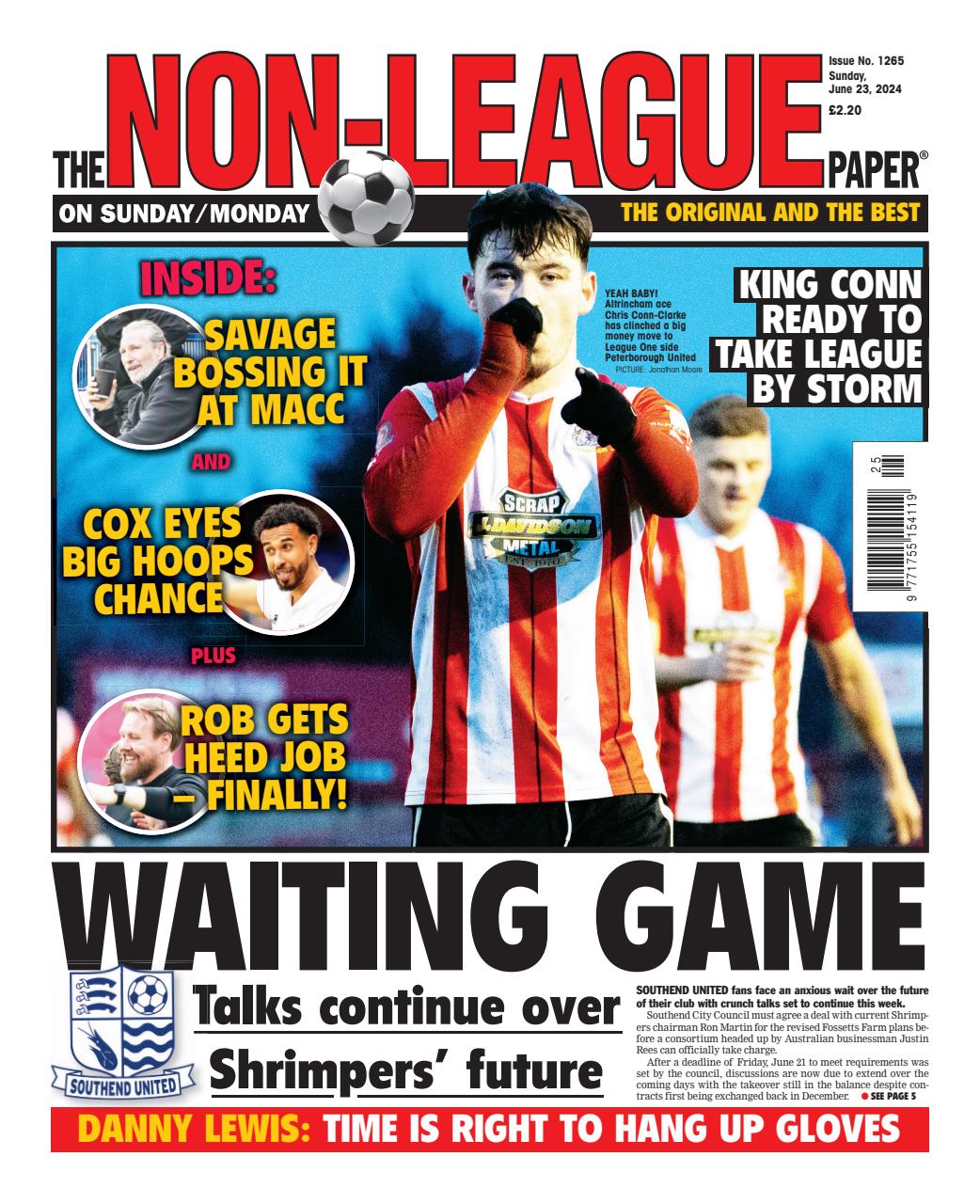 The NonLeague Football Paper Magazine 23rd June 2024 Back Issue