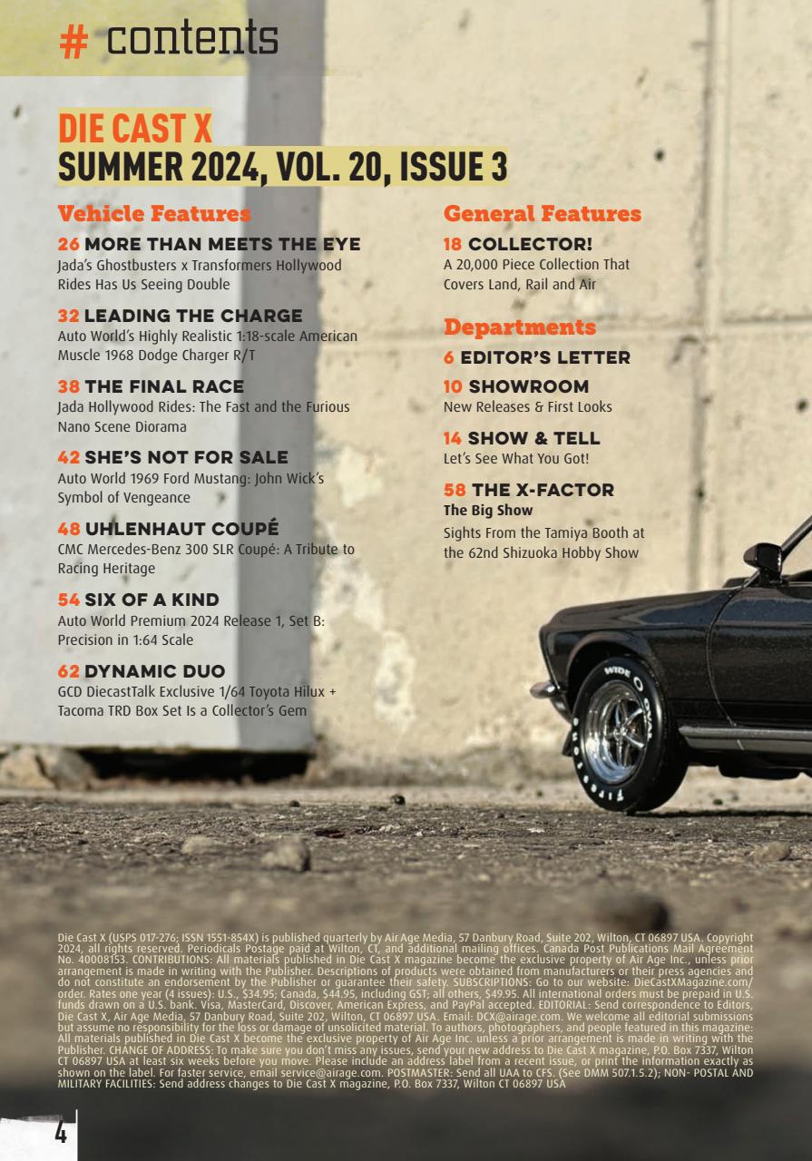 Die Cast X Magazine Preview Pages