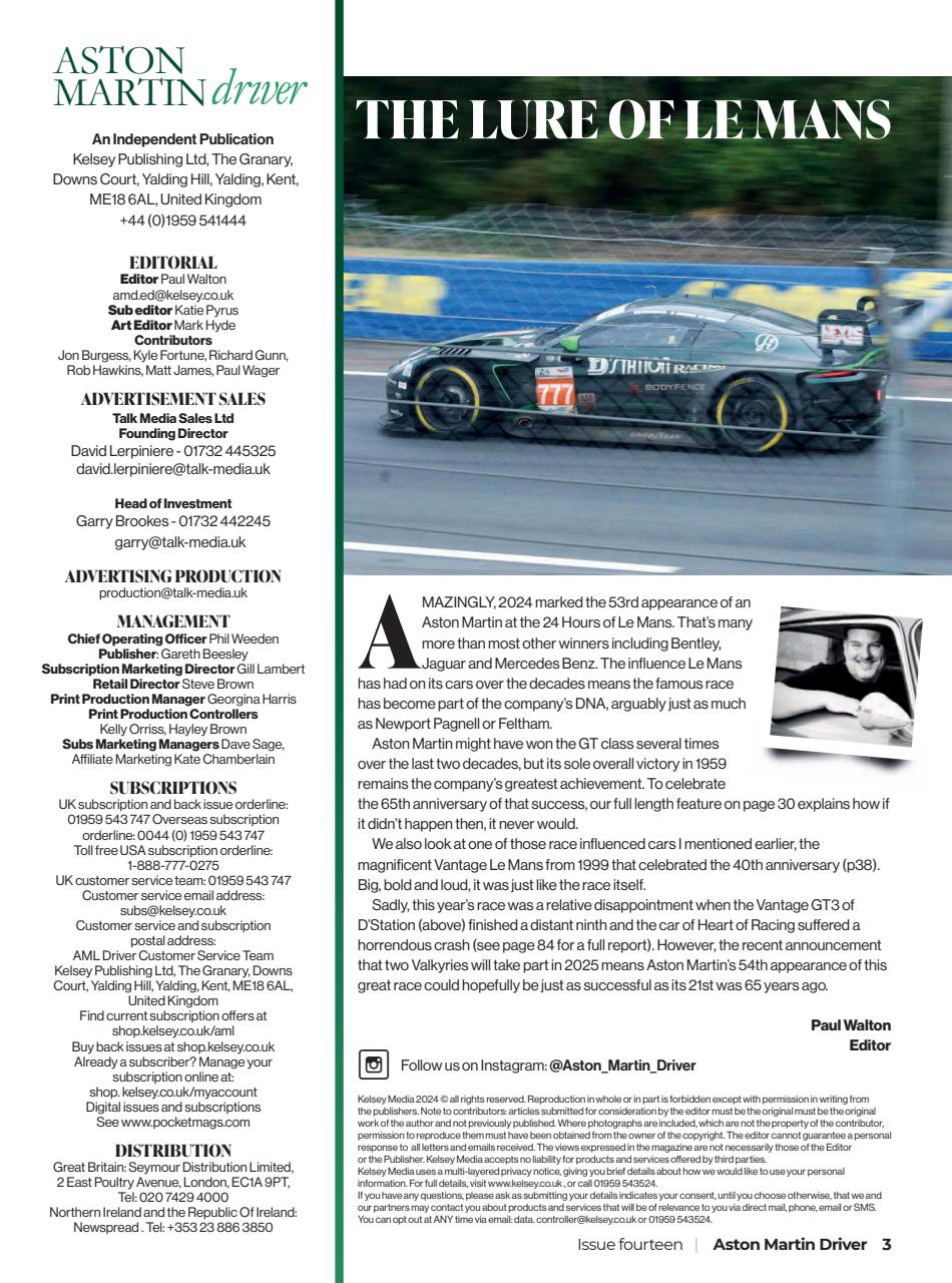 Aston Martin Driver Preview Pages