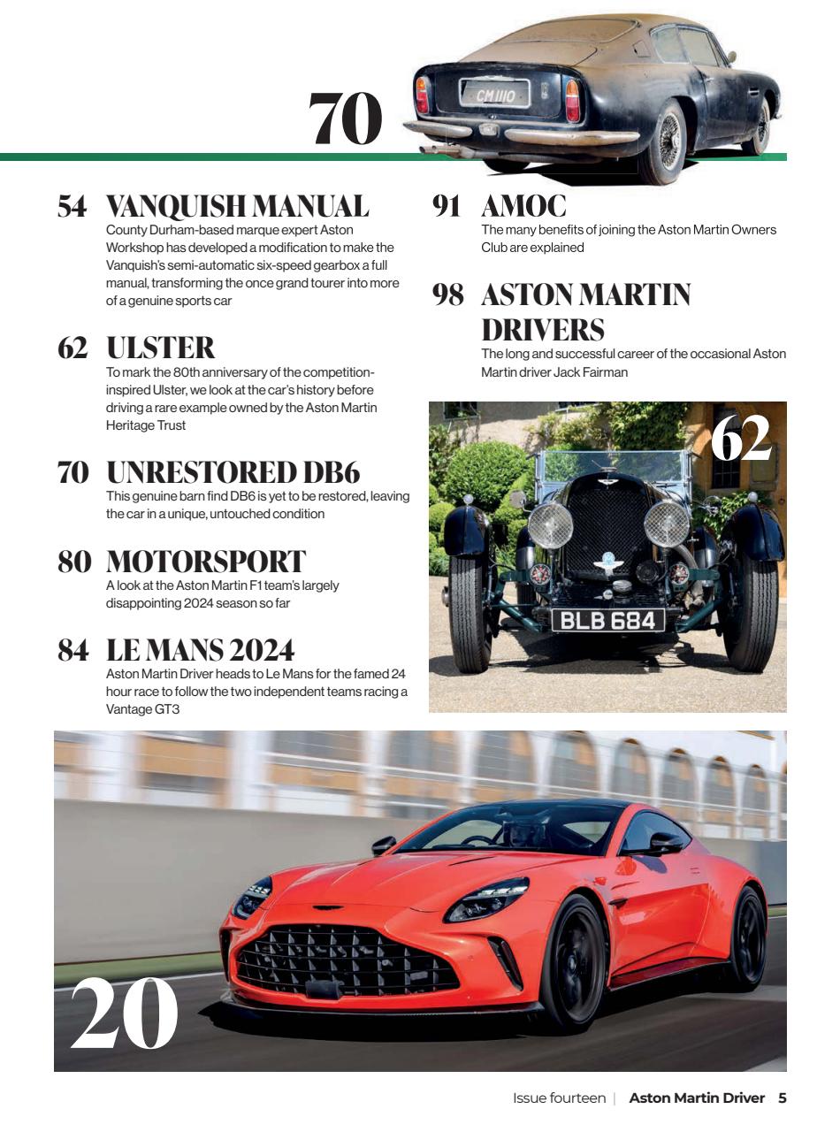 Aston Martin Driver Preview Pages