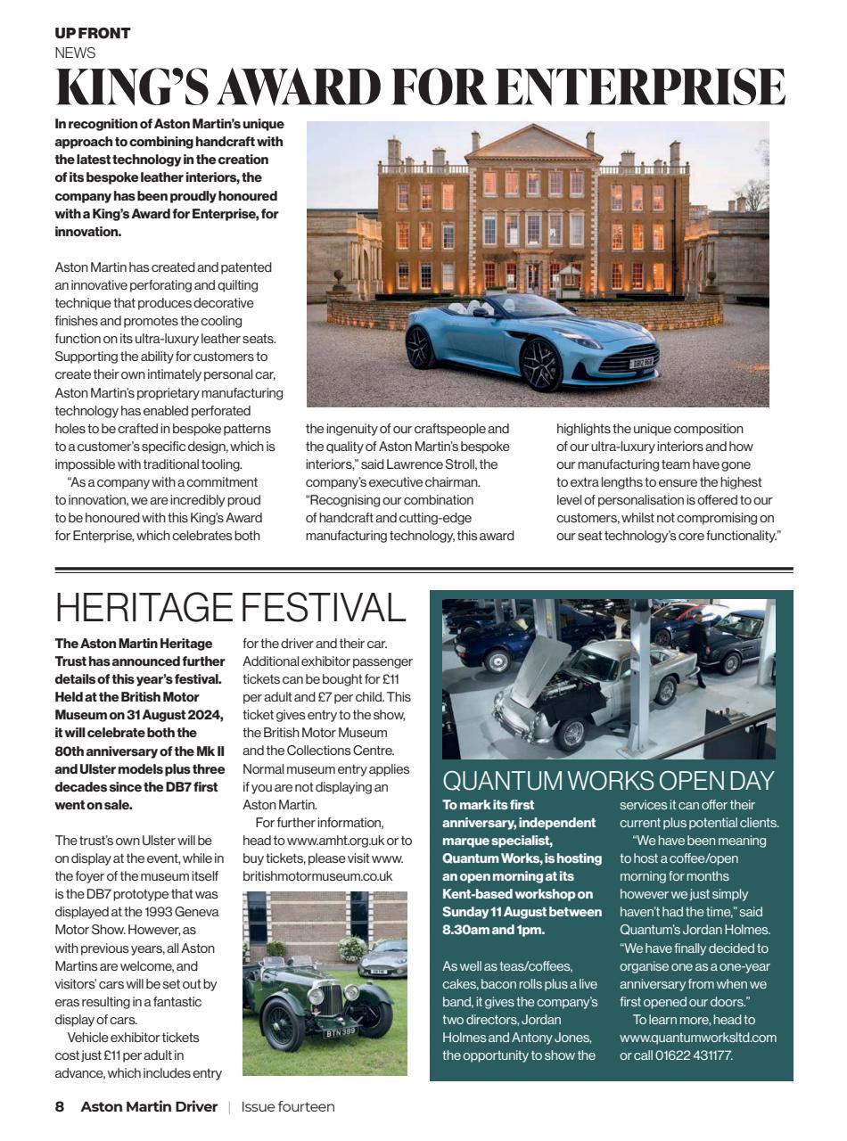 Aston Martin Driver Preview Pages