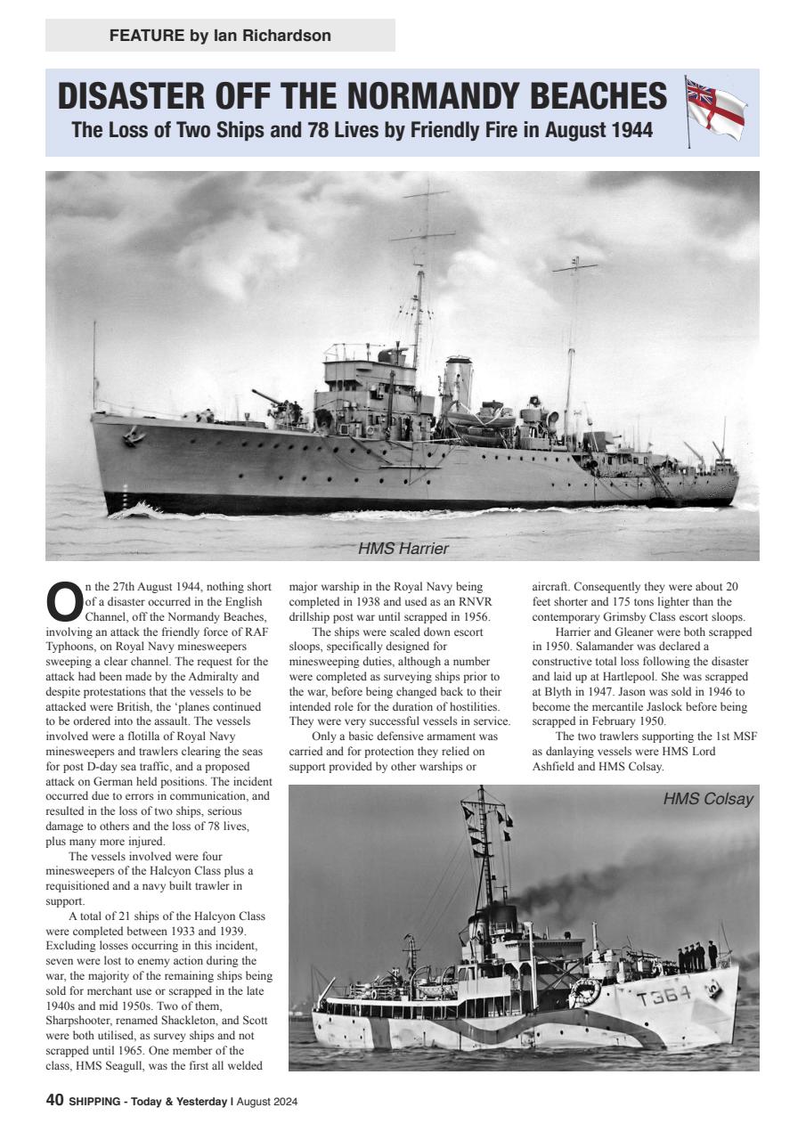 Shipping Today & Yesterday Preview Pages