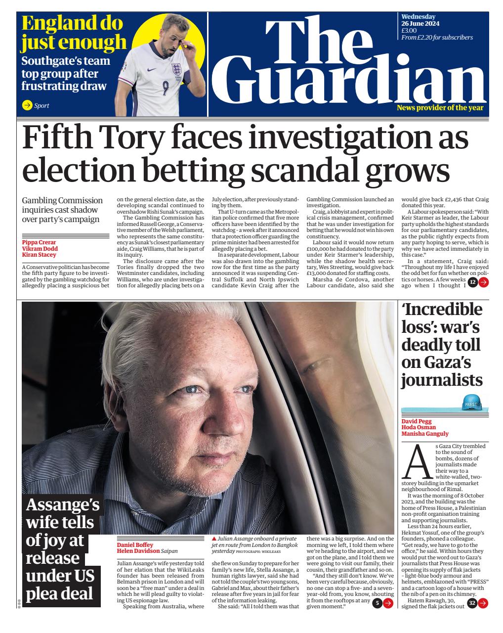 The Guardian Newspaper Preview Pages