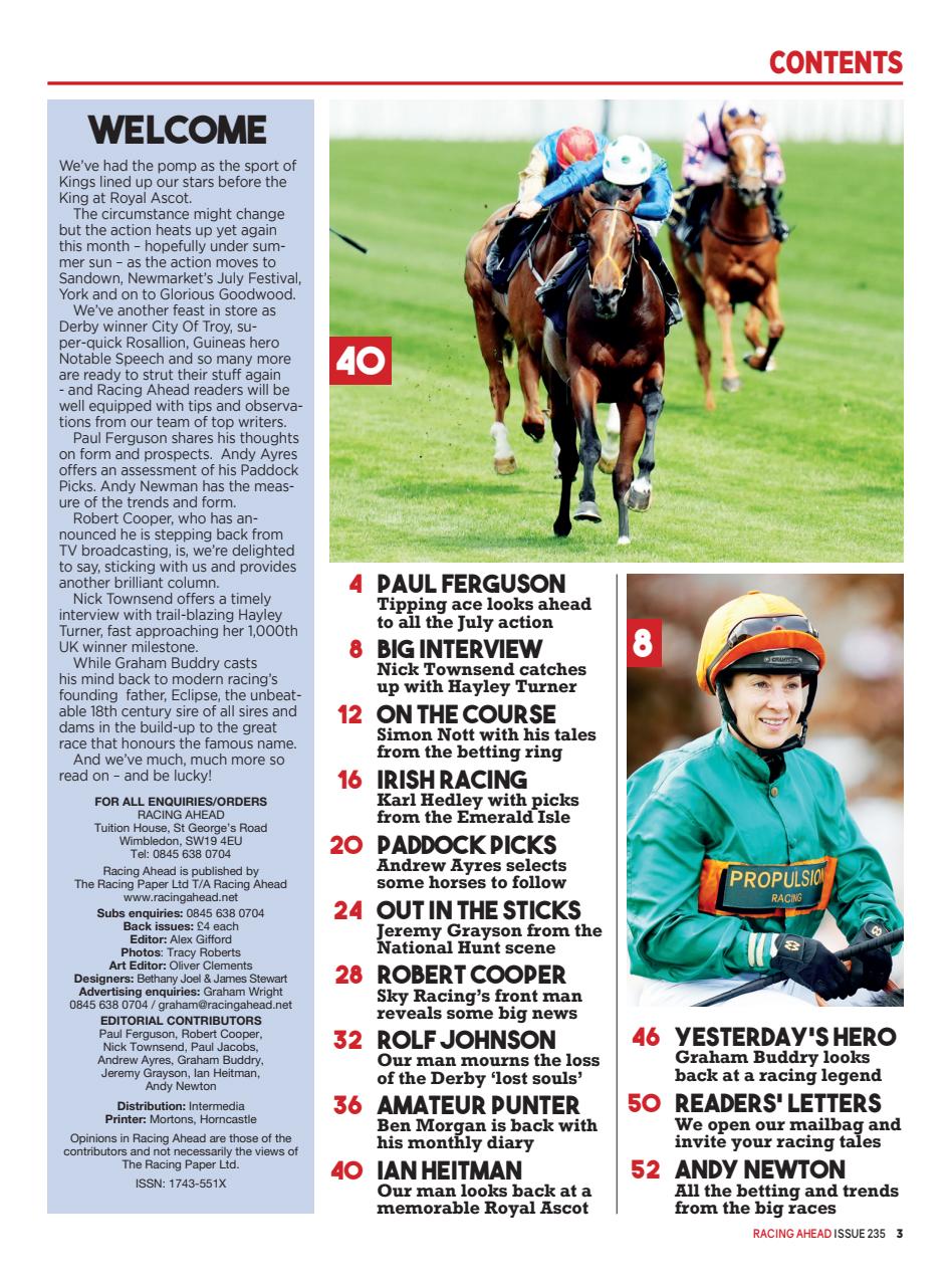 Racing Ahead Preview Pages