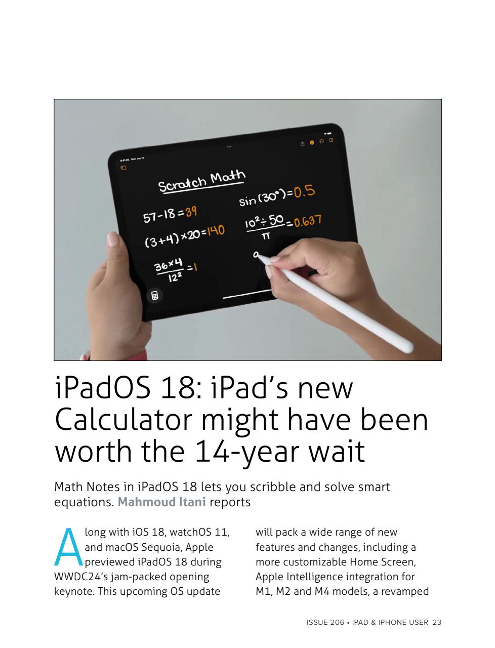 iPad and iPhone User Preview Pages