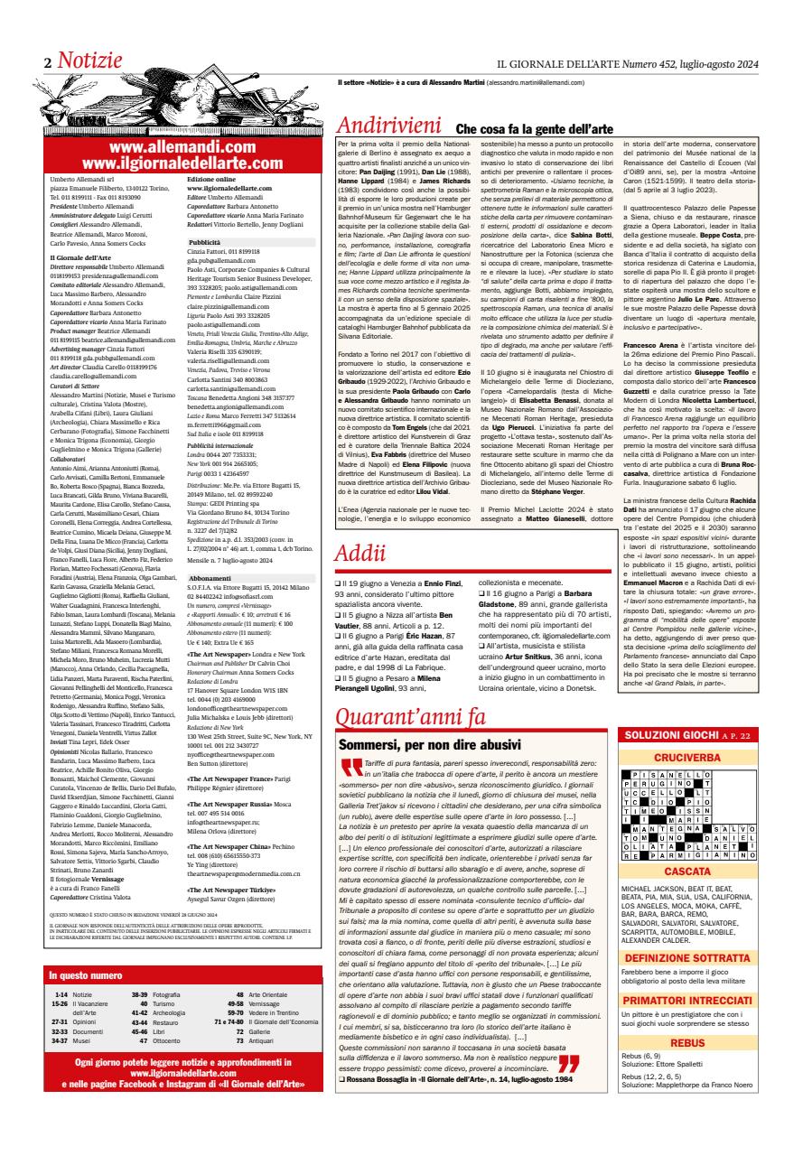 Il Giornale Dell’Arte Preview Pages