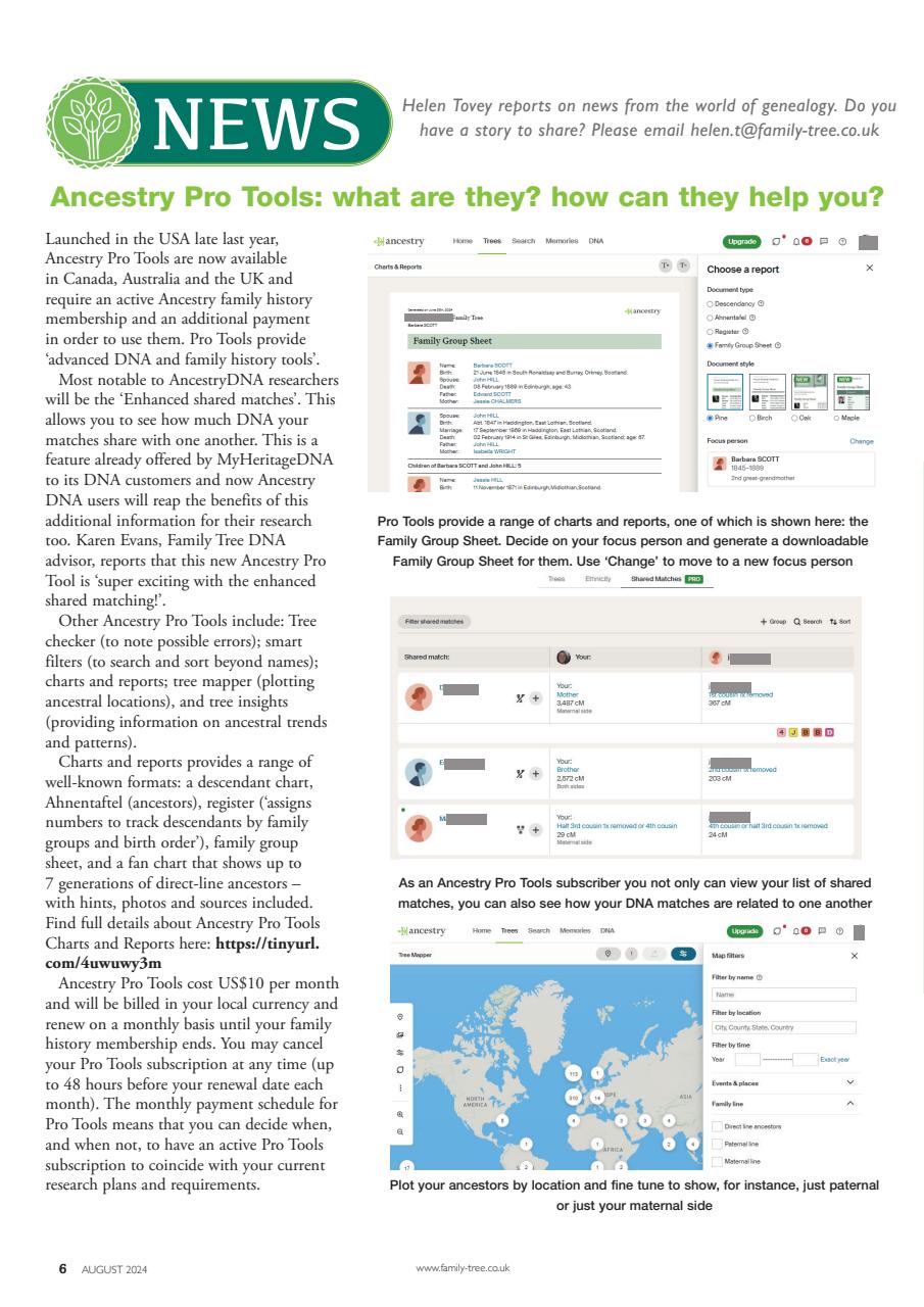 Family Tree Preview Pages