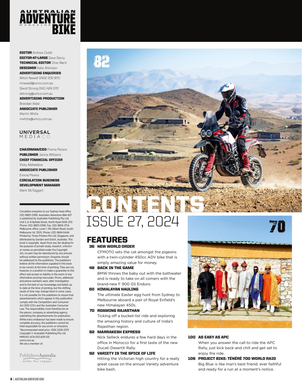 Australian Adventure Bike Preview Pages