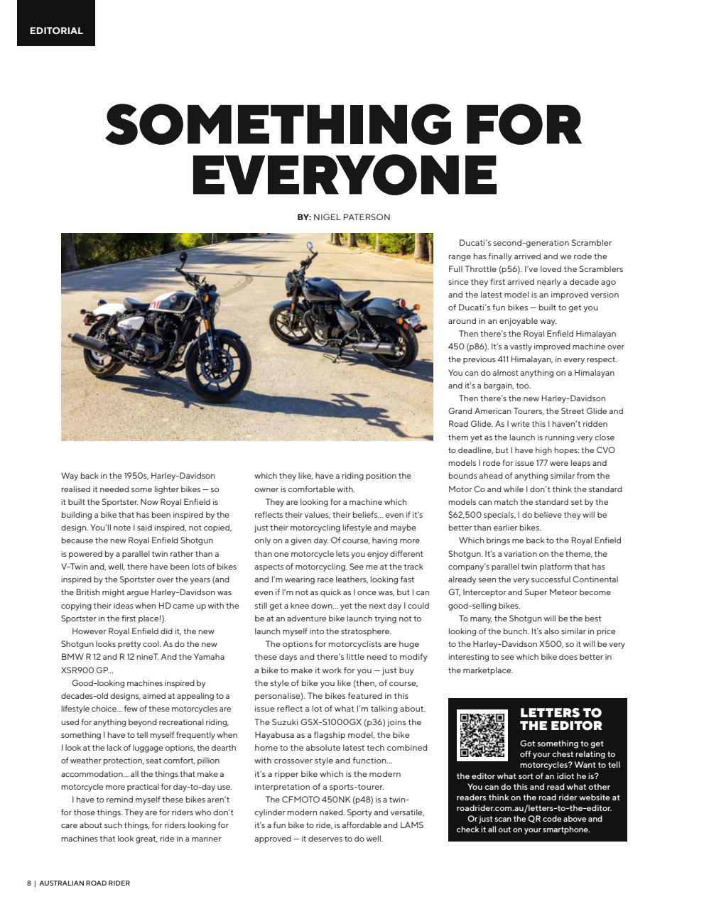 Australian Road Rider Preview Pages