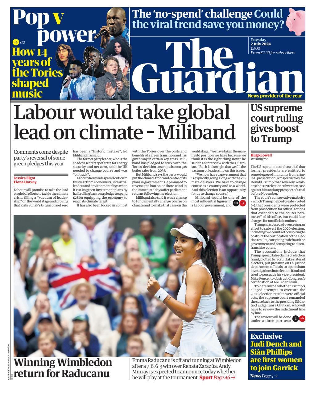 The Guardian Newspaper Preview Pages