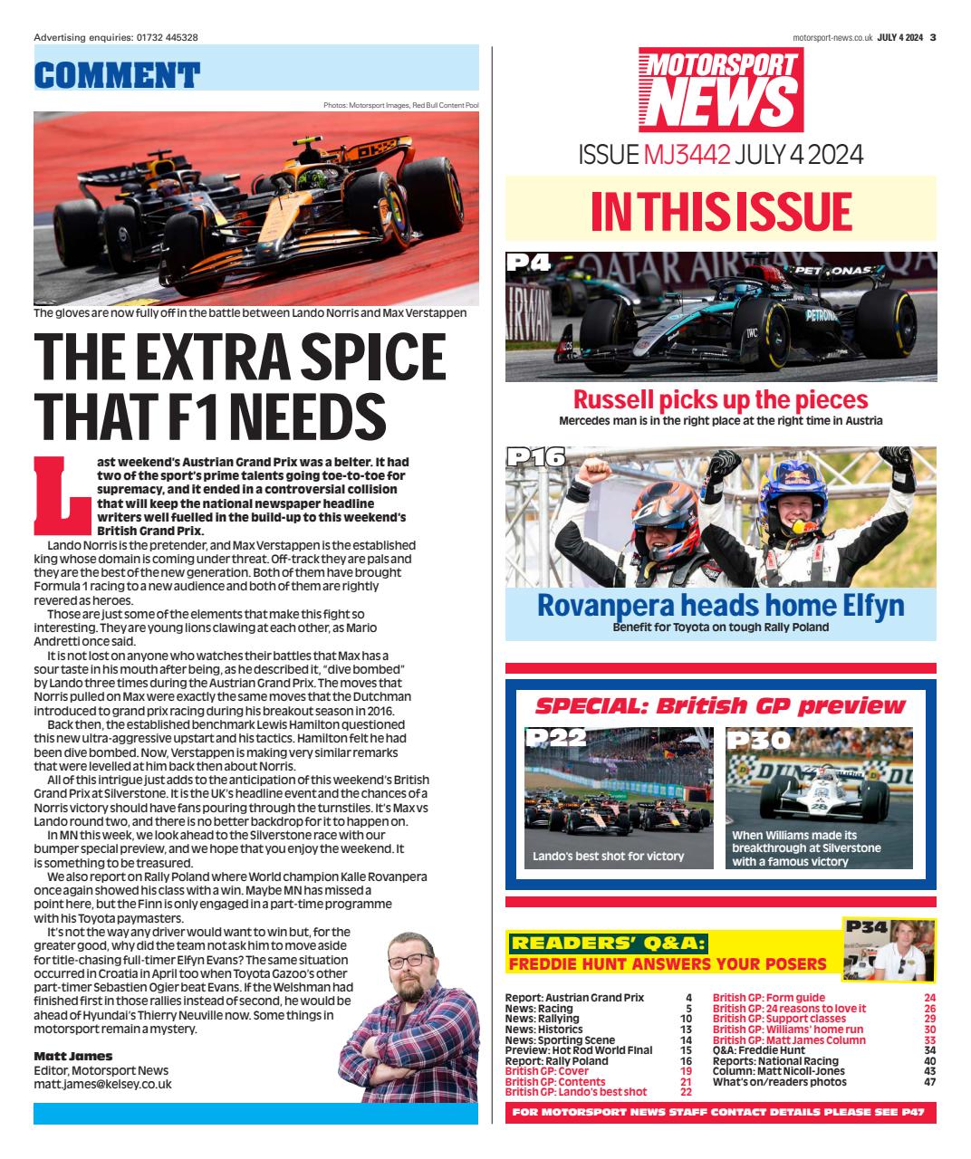Motorsport News Preview Pages