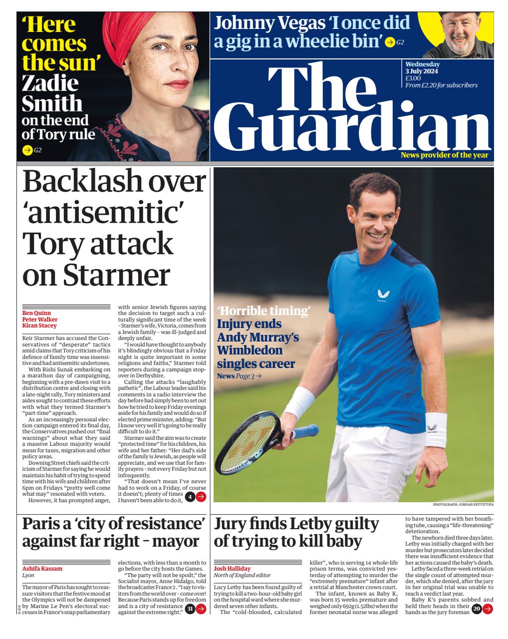 The Guardian Newspaper Preview Pages