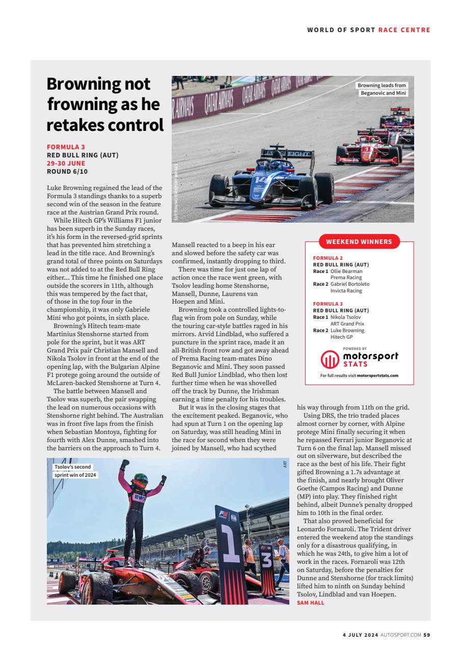 Autosport Preview Pages