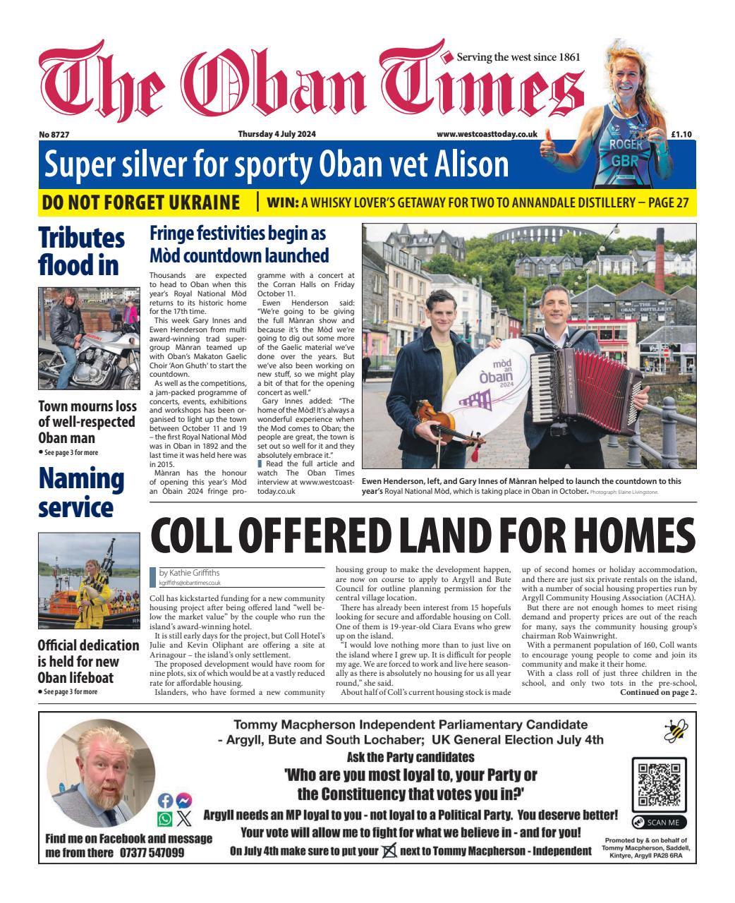 The Oban Times & Lochaber Times Preview Pages