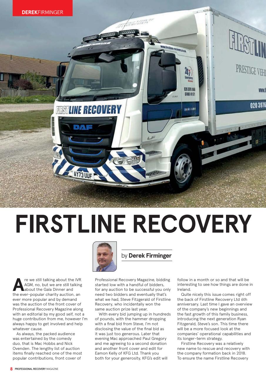 Professional Recovery Magazine Preview Pages