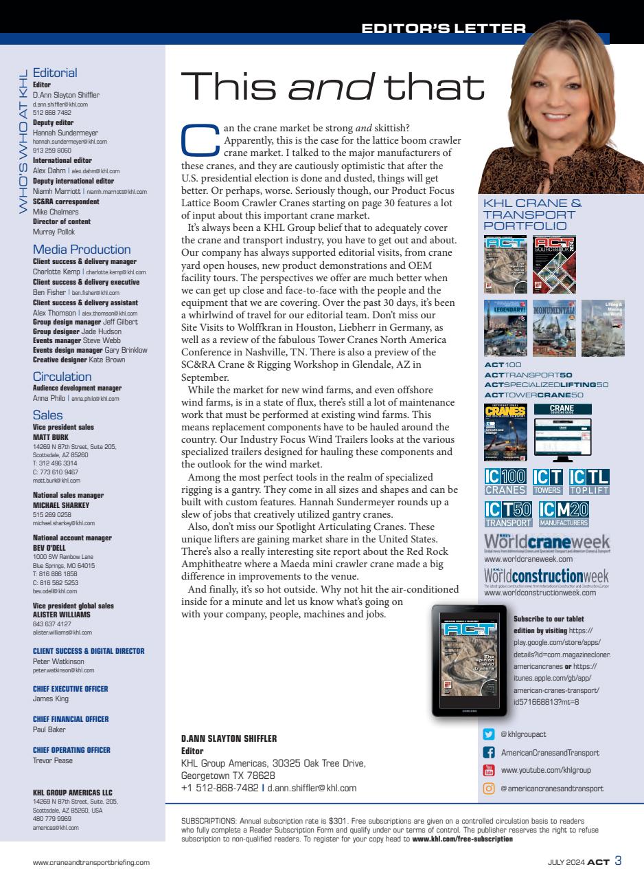 American Cranes & Transport Preview Pages