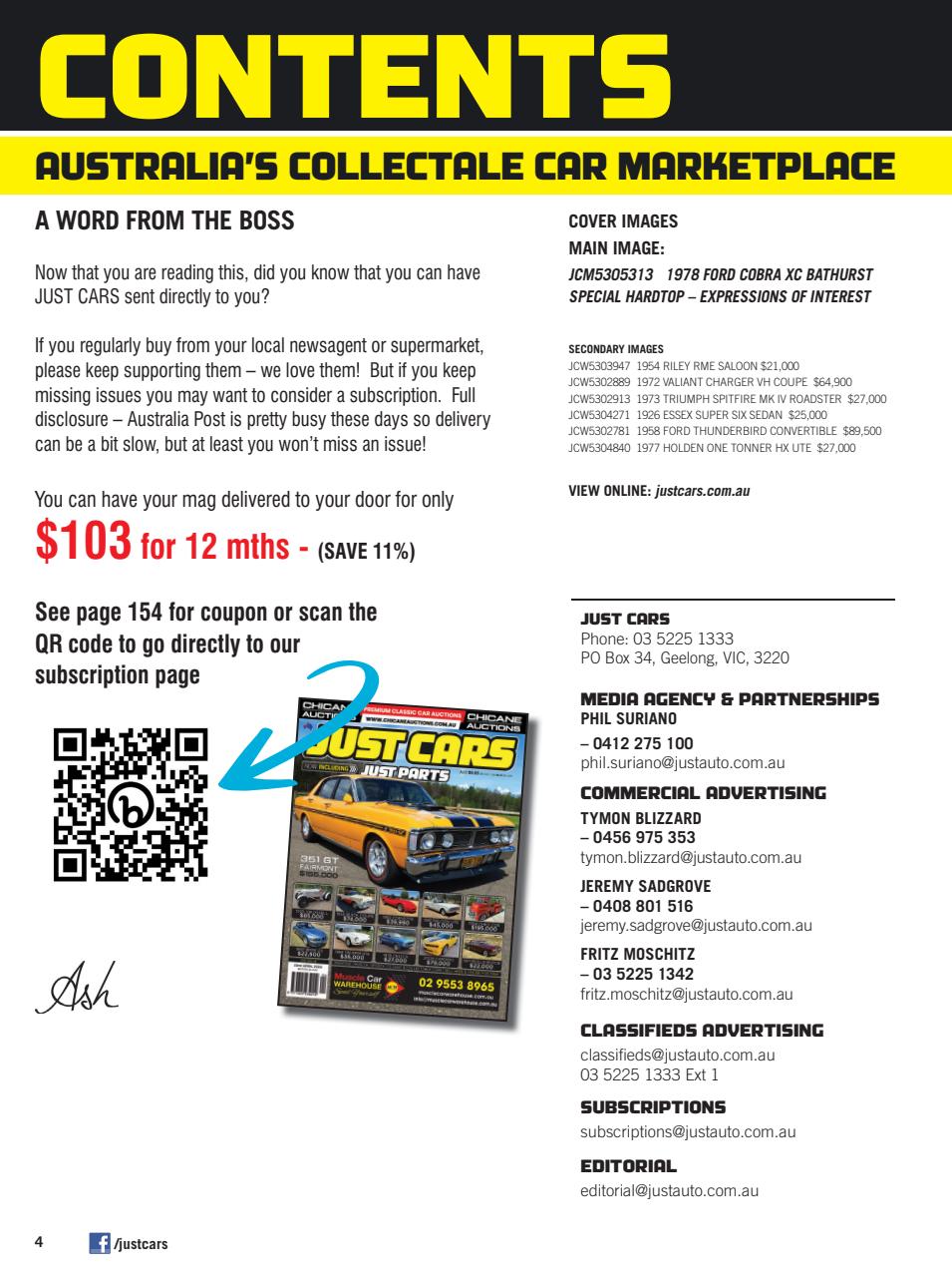 JUST CARS Preview Pages