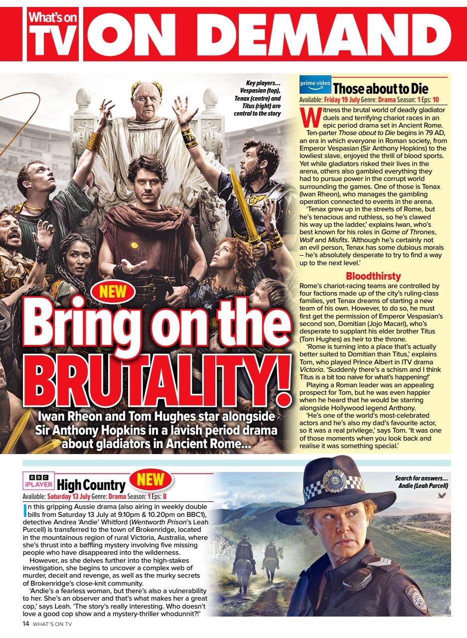 What's on TV Preview Pages