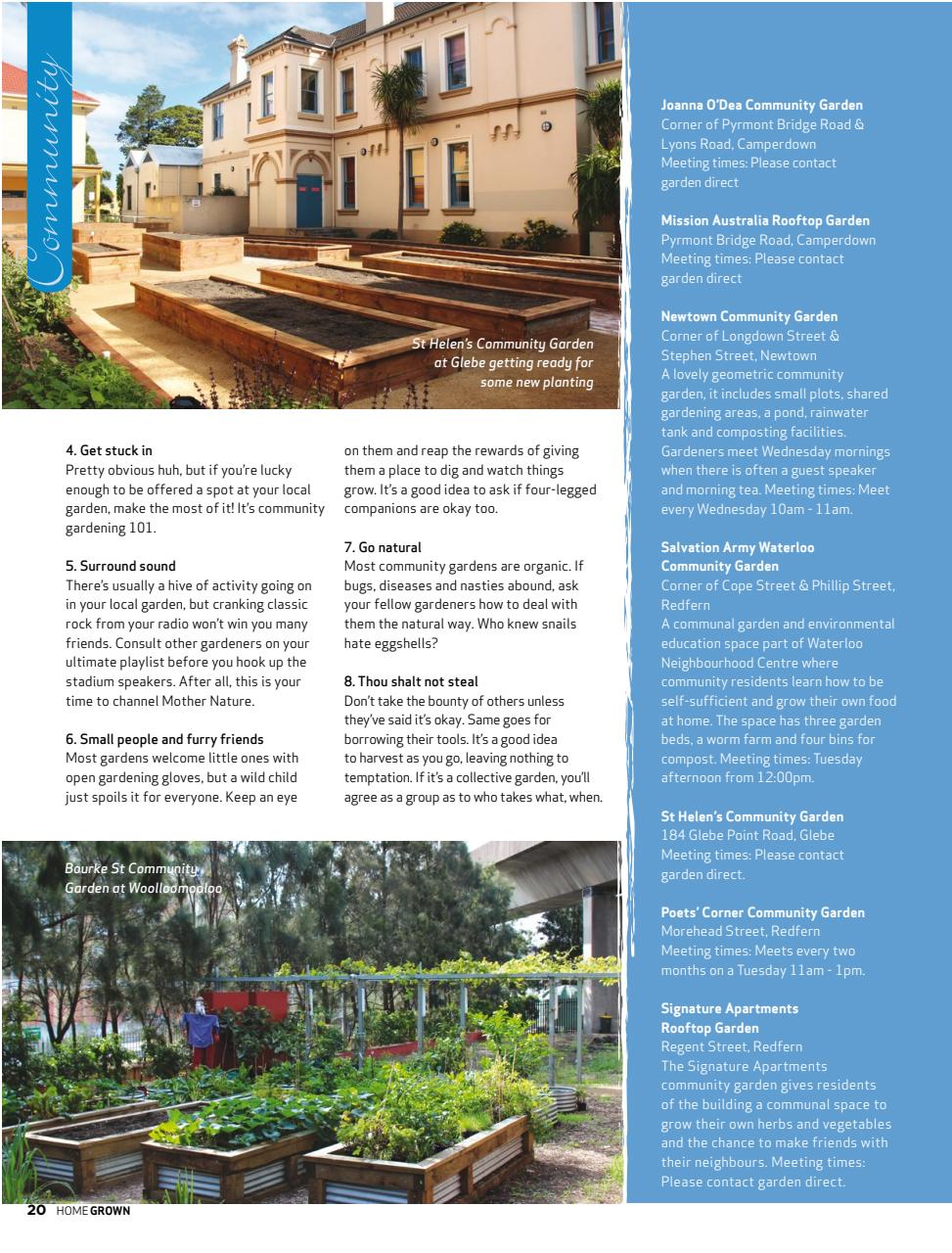 HomeGrown Preview Pages