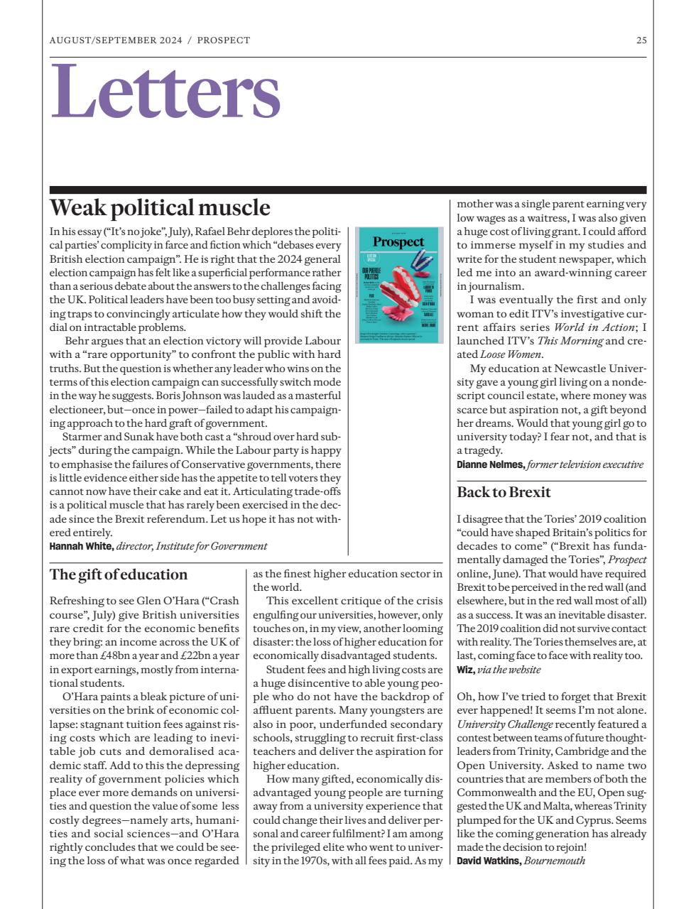 Prospect Magazine Preview Pages