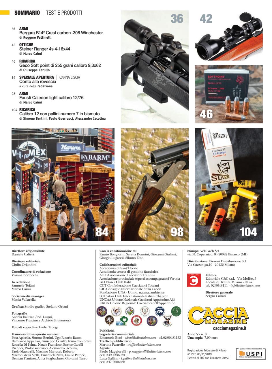 Caccia Magazine Preview Pages