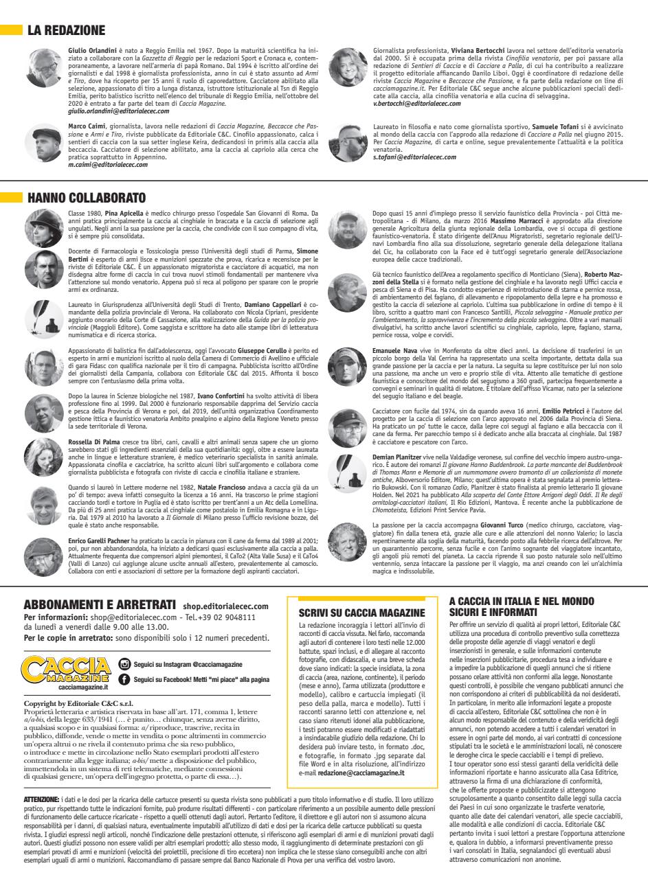 Caccia Magazine Preview Pages