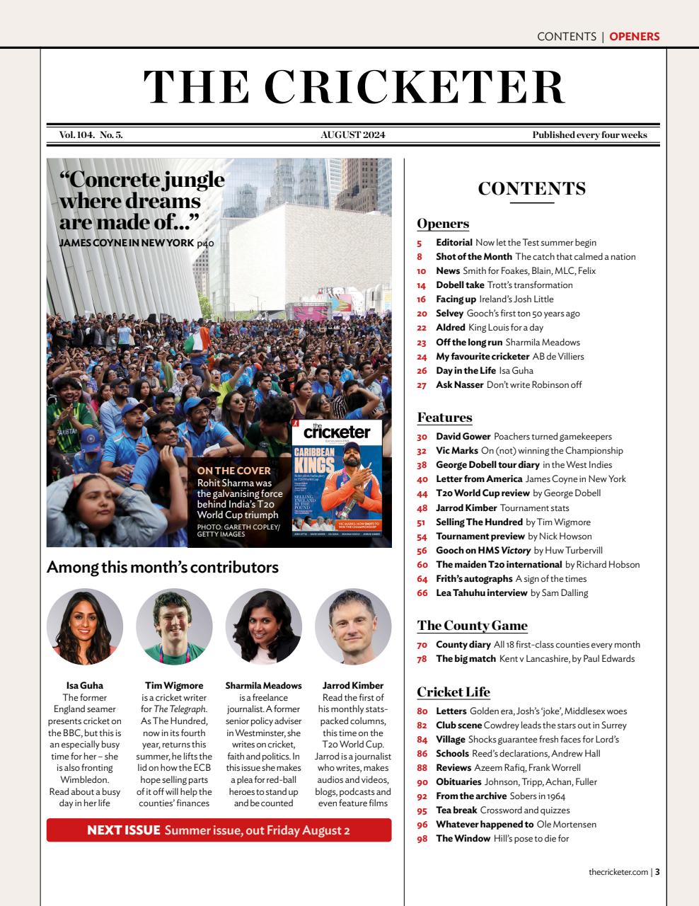 The Cricketer Magazine Preview Pages