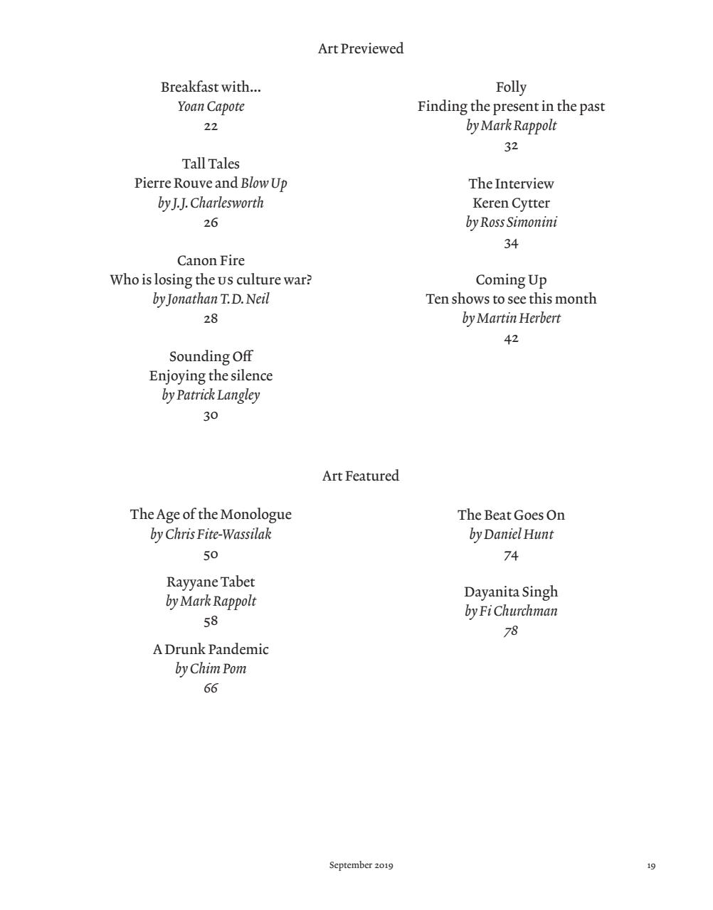 ArtReview Preview Pages