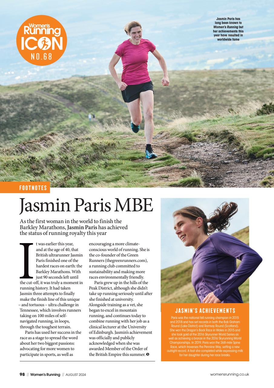 Women’s Running Preview Pages