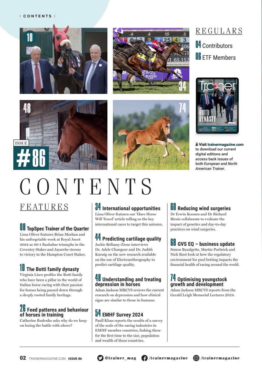 European Trainer Magazine - horse racing Preview Pages