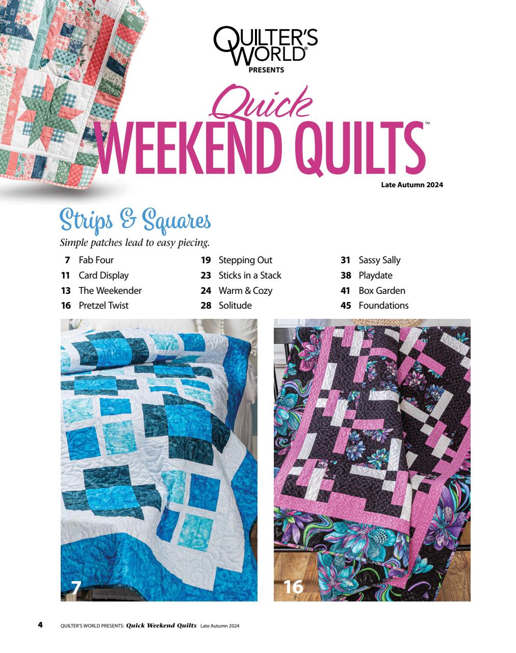 Quilter's World Preview Pages