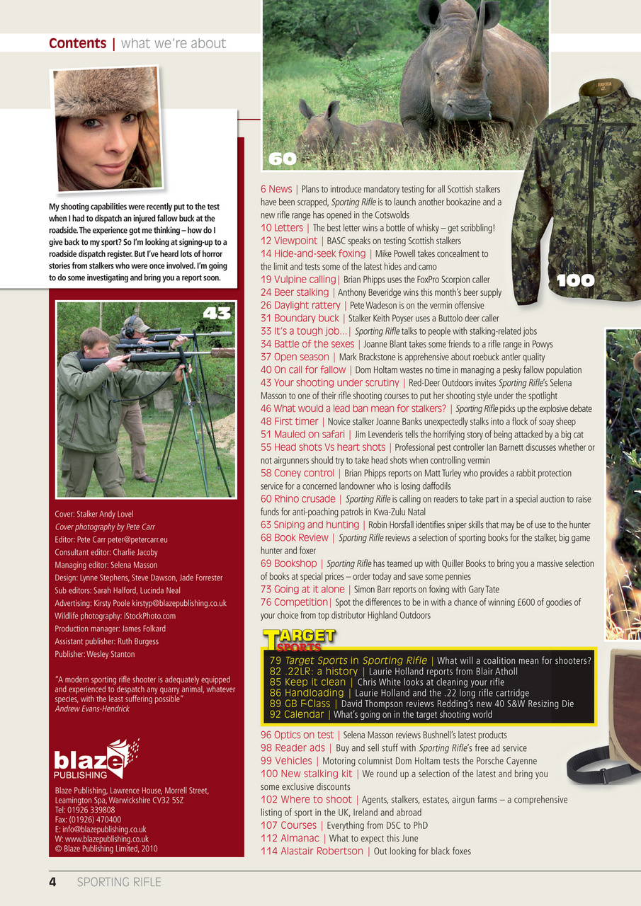 Sporting Rifle Preview Pages