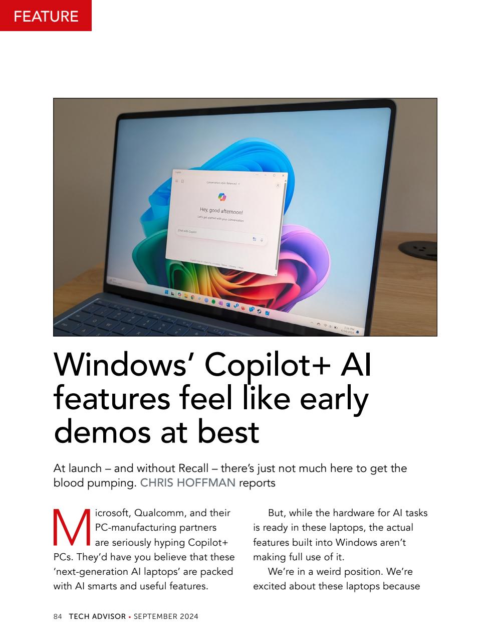 Tech Advisor Preview Pages