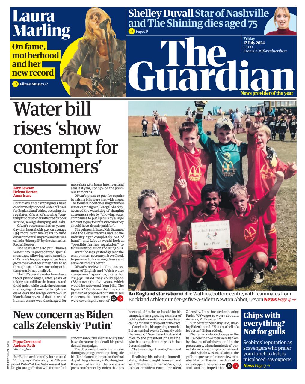 The Guardian Newspaper - Friday, July 12, 2024 Edición anterior