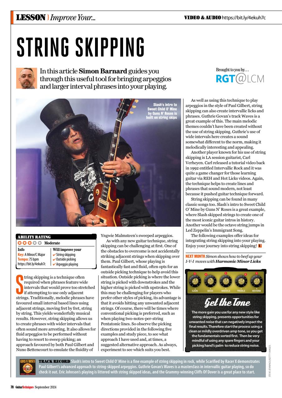 Guitar Techniques Preview Pages