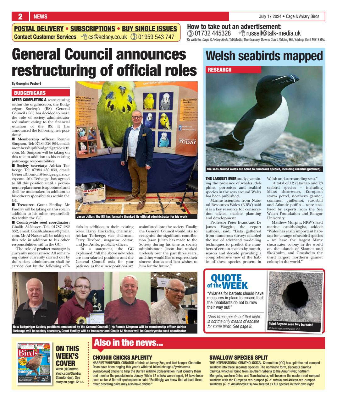 Cage & Aviary Birds Preview Pages