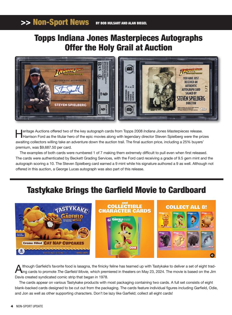 Non-Sport Update Magazine Preview Pages