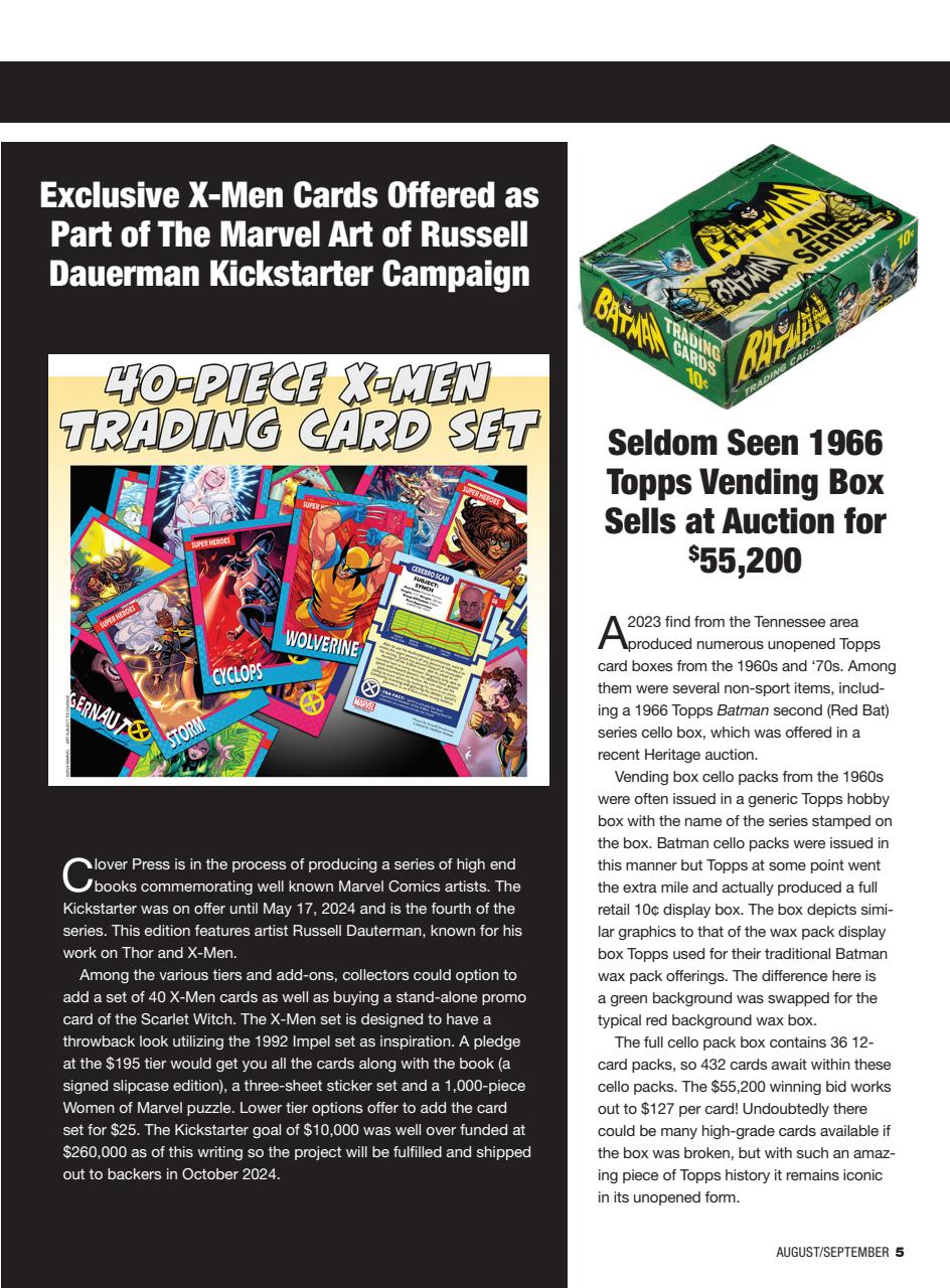 Non-Sport Update Magazine Preview Pages