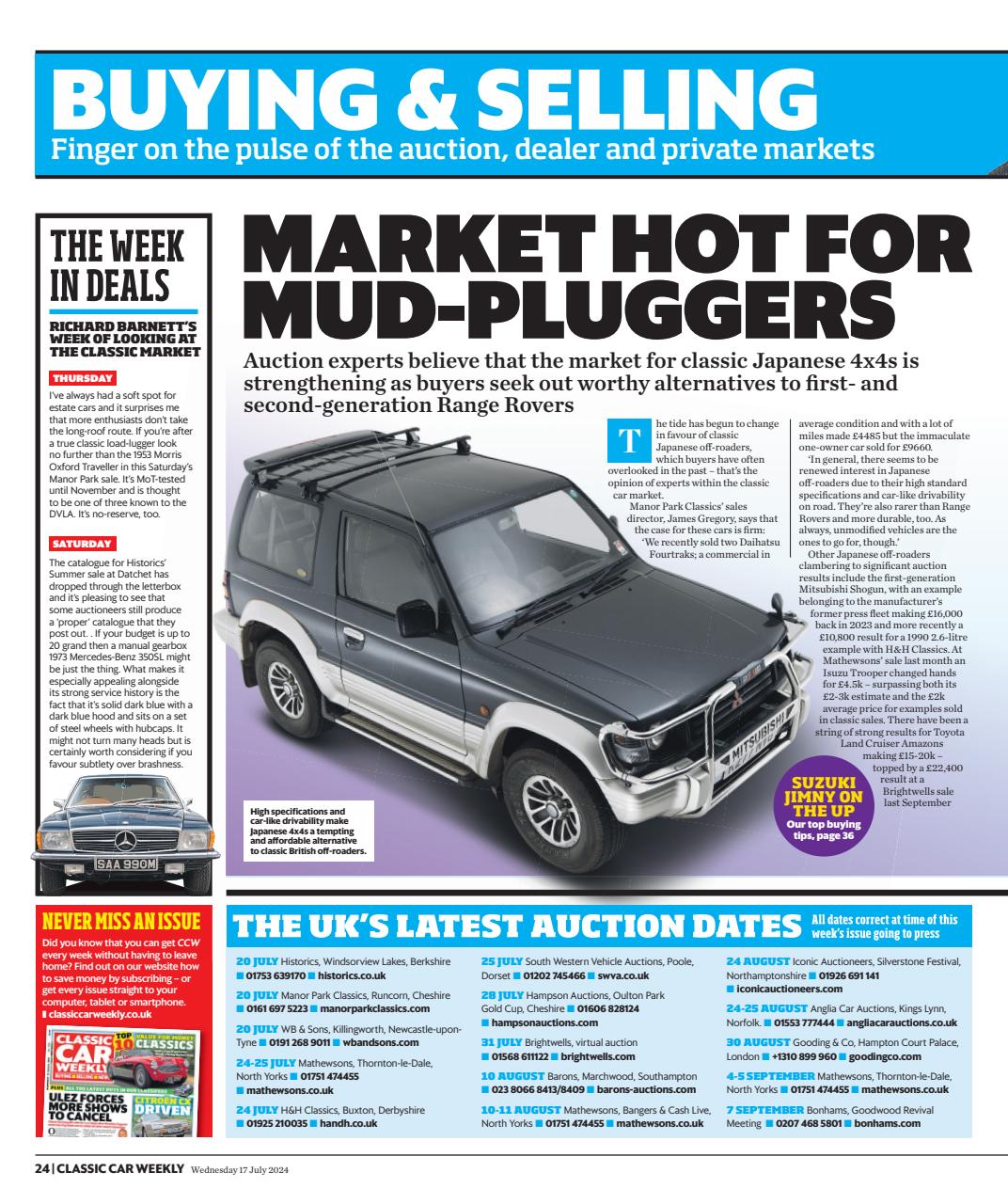 Classic Car Weekly Preview Pages